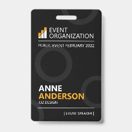 Modernes Business Seminar Konferenz Abzeichen Ausweis