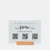 Modernes Business Verlass Review 3 QR Code-Zeichen (Woodblock)