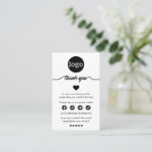 Modernes Business Vielen Dank für Ihre Bestellung Visitenkarte (Stehend Vorderseite)