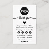 Modernes Business Vielen Dank für Ihre Bestellung Visitenkarte (Vorderseite)