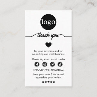 Modernes Business Vielen Dank für Ihre Bestellung Visitenkarte