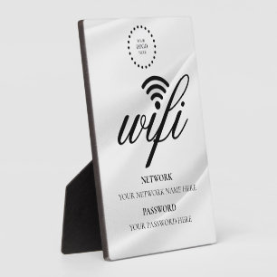 Modernes Business-Wifi-Netzwerk und Passwort Schwa Fotoplatte
