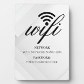 Modernes Business-Wifi-Netzwerk und Passwort Schwa Fotoplatte (Vorderseite)