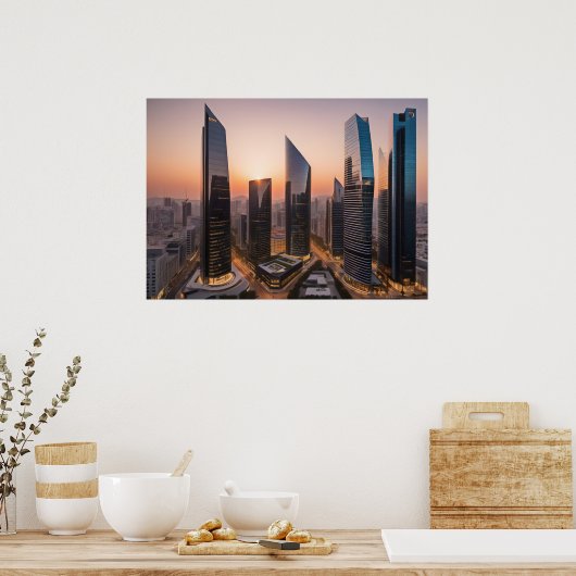 Modernes Businesscenter Poster (Küche)