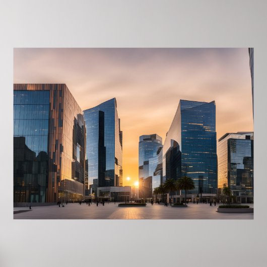 Modernes Businesscenter Poster (Vorne)