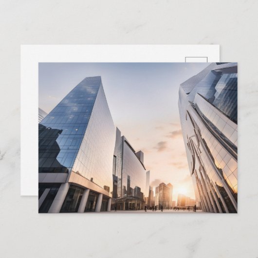 Modernes Businesscenter Postkarte (Vorne/Hinten)