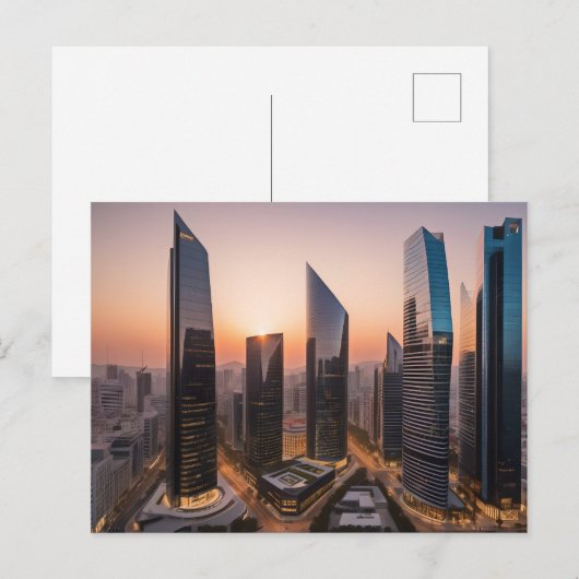 Modernes Businesscenter Postkarte (Vorne/Hinten)