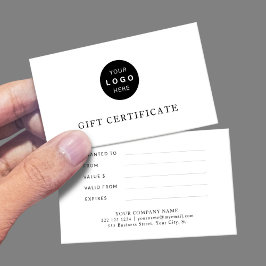 Modernes Businesslogo - elegantes Geschenkgutschei