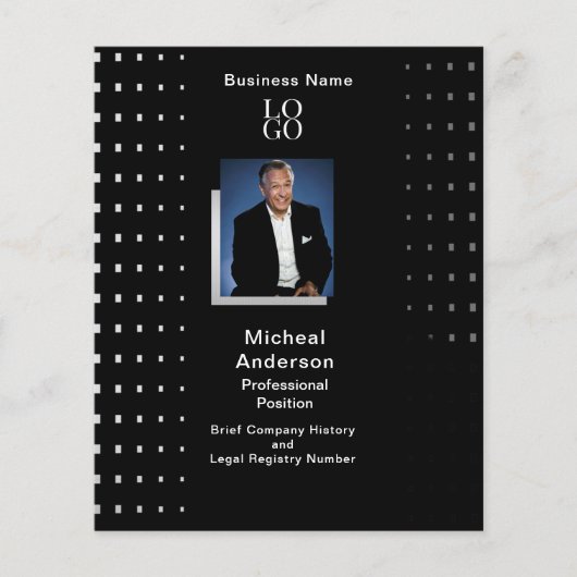 Modernes Businessman Foto Werbung Black Flyer (Vorne)