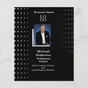 Modernes Businessman Foto Werbung Black Flyer