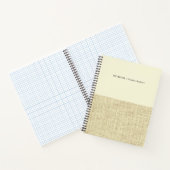 Modernes Butter-Gelb- und Linenmuster-Notebook Notizblock (Innenseite)