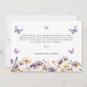 Modernes Butterfett-Brautparty Dankeskarte (Rückseite)