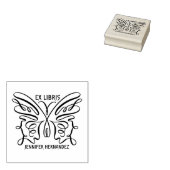 Modernes Butterfly Ex Libris Buch Gummistempel (Stempel)