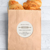 Modernes Button-Bäckereigeschäft Runder Aufkleber