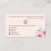 Modernes Button für Blumengebäck Visitenkarte (Rückseite)