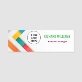 Modernes Button für Logomitarbeiter in Magnetic od