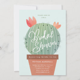Modernes Cactus Brautparty Einladung