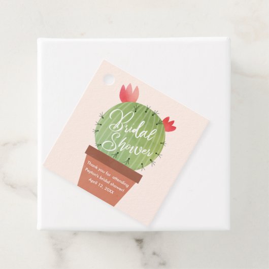 Modernes Cactus Brautparty Vielen Dank Geschenkanhänger (Beispiel)
