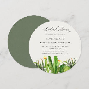 MODERNES CACTUS GARDEN WATERCOLOR BRAUTPARTY EINLADUNG