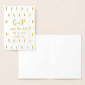 Modernes Cactus Illustration Pattern Save the Date Folienkarte (Anzeige)