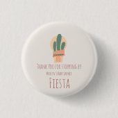 Modernes Cactus Potted Pflanze Rainbow Party Button (Vorderseite)