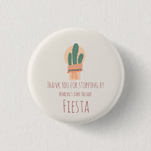 Modernes Cactus Potted Pflanze Rainbow Party Button