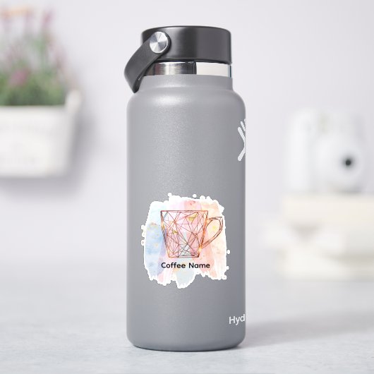Modernes Café oder Bar Custom Barista Aufkleber (HydroFlask)