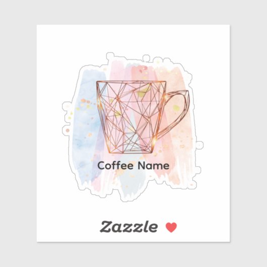 Modernes Café oder Bar Custom Barista Aufkleber (Blatt)