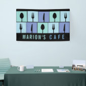 Modernes Café Restaurant Lebensmittel nach Maß Banner (Messeveranstaltung)