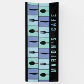 Modernes Café Restaurant Lebensmittel verwendet Cu Banner (Vertikal)