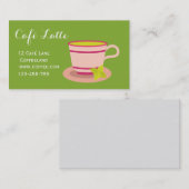 Modernes Café Tee Shop Tee Tee Tee Tee Tee Tee Tee Visitenkarte (Vorne/Hinten)