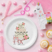 Modernes Cake-Brautparty Pappteller (Party)