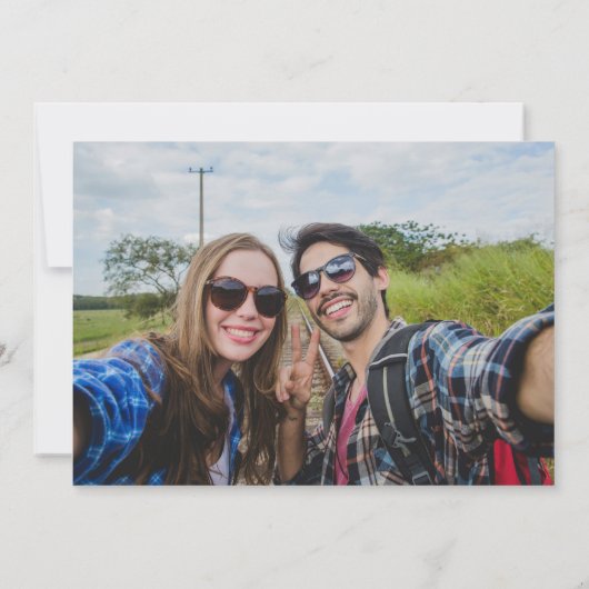 Modernes Calendar Gold Liebe Foto Save The Date (Rückseite)