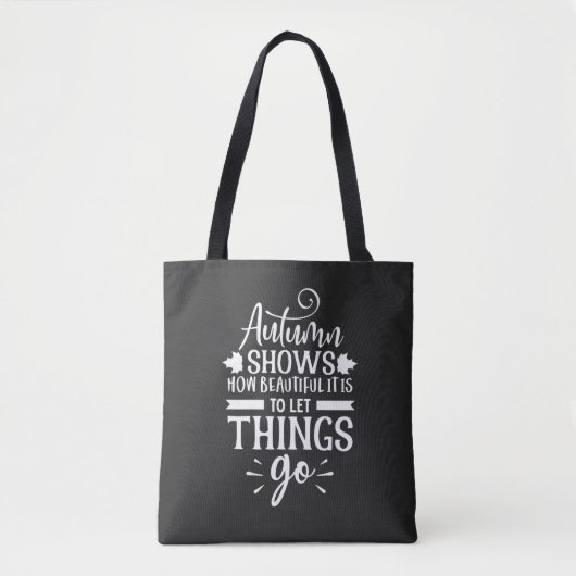 Modernes Calligrafie-Herbstangebot Tasche (Vorderseite)