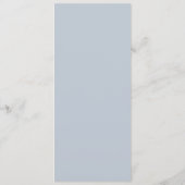 Modernes Calligrafisches Skript Dusty Blue Wedding Menükarte (Rückseite)