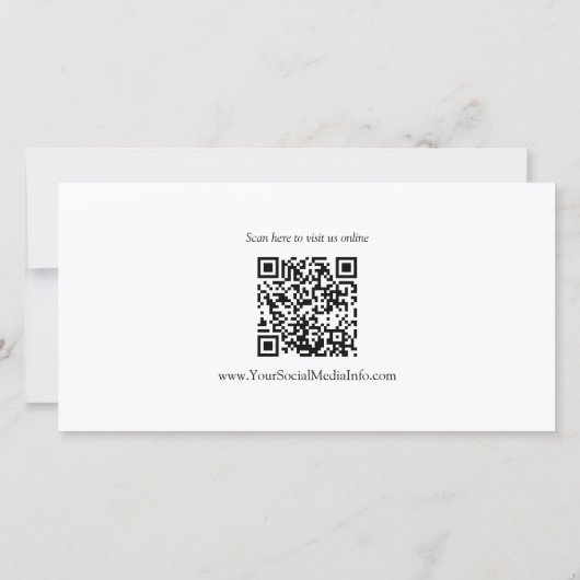 Modernes Calligrafy Business QR Geschenkgutschein (Rückseite)