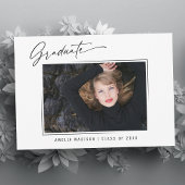 Modernes Calligrafy Ink Script Graduate Foto Ankündigung