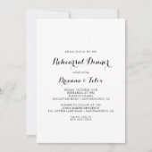 Modernes Calligrafy Probe Dinner Einladung (Vorderseite)