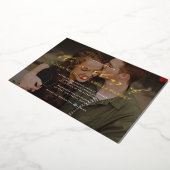 Modernes Calligrafy Script Foto Wedding REAL Folieneinladung (Gedreht)