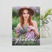 Modernes Calligrafy Script Graduate Foto Ankündigung (Stehend Vorderseite)