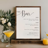 Modernes Calligrafy Wedding Bar Menu Sign Poster