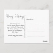 Modernes Calligraph One Foto First Christmas Postkarte (Rückseite)