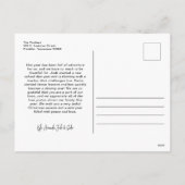 Modernes Calligraphie Script Foto Happy Feiertagspostkarte (Rückseite)