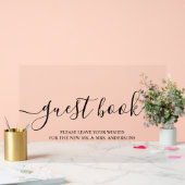 Modernes Calligraphy Design Gästebuchzeichen Acrylschild (Hochzeit)