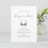Modernes Calligraphy Lingerie-Brautparty Einladung (Stehend Vorderseite)