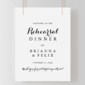 Modernes Calligraphy Probe Dinner Willkommenszeich Poster