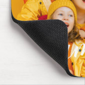 Modernes Calligraphy Script Overlay Family Foto Mousepad (Ecke)