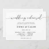 Modernes Calligraphy Script Probe Dinner Einladung (Vorne/Hinten)