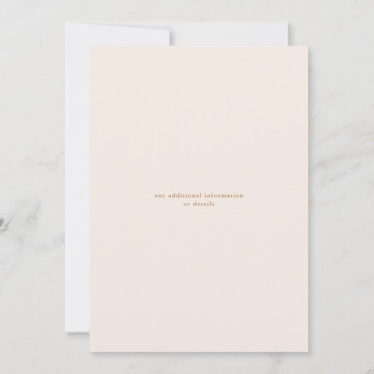 Modernes Calligraphy Virtual Brautparty Gold Einladung (Rückseite)