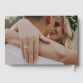 Modernes Calligraphy Wedding Foil Guestbook Gästebuch (Rückseite)